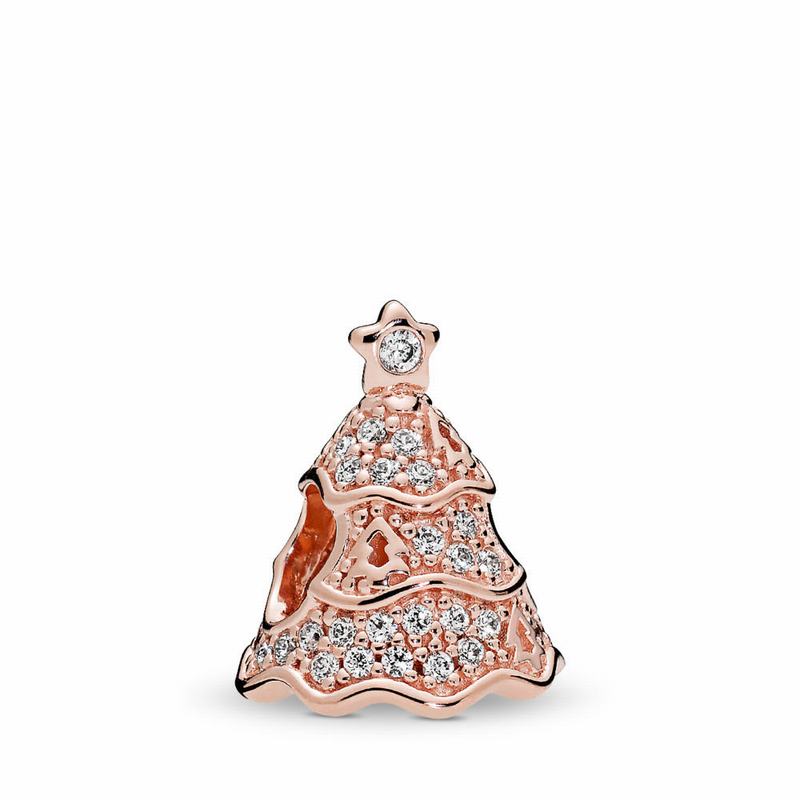 Pandora Australia Rose™ Twinkling Christmas Tree Charm | YRTCVO016